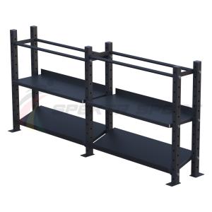 Купить Модульный стеллаж для гантелей, гирь и медболов 2580х430х1200 (2 секции) в Ярцеве 