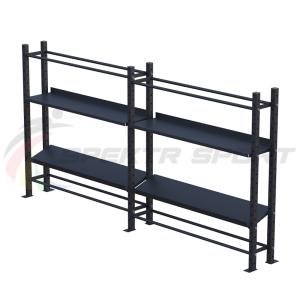 Купить Модульный стеллаж для гантелей, гирь и медболов 3780х430х1950 (2 секции) в Ярцеве 