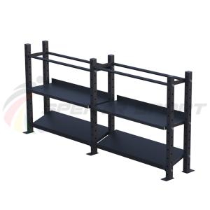 Купить Модульный стеллаж для гантелей, гирь и медболов 3780х430х1200 (2 секции) в Ярцеве 