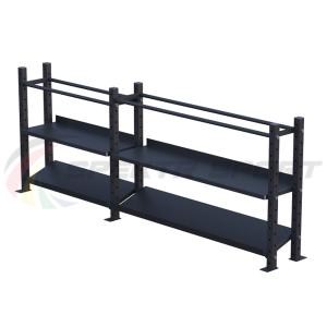 Купить Модульный стеллаж для гантелей, гирь и медболов 3180х430х1200 (2 секции) в Ярцеве 
